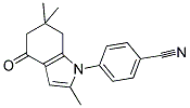 4-(2,6,6-TRIMETHYL-4-OXO-5,6,7-TRIHYDROINDOLYL)BENZENECARBONITRILE 结构式