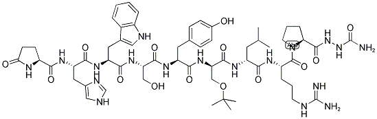 (D-SER(TBU)6,D-LEU7,AZAGLY10)-LHRH 结构式