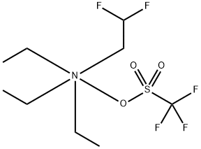 N,N,N-三乙基-2,2-二氟乙-1-铵三氟甲磺酸盐 结构式