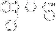 1-BENZYL-2-[4-(1H-INDOL-3-YL)-PHENYL]-1H-BENZOIMIDAZOLE 结构式