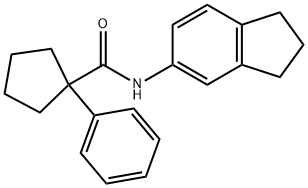 N-INDAN-5-YL(PHENYLCYCLOPENTYL)FORMAMIDE 结构式