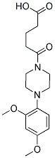 5-[4-(2,4-DIMETHOXYPHENYL)PIPERAZIN-1-YL]-5-OXOPENTANOIC ACID 结构式