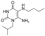 6-AMINO-5-BUTYLAMINO-1-ISOBUTYL-1H-PYRIMIDINE-2,4-DIONE 结构式