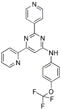 6-PYRIDIN-2-YL-2-PYRIDIN-4-YL-N-[4-(TRIFLUOROMETHOXY)PHENYL]PYRIMIDIN-4-AMINE 结构式