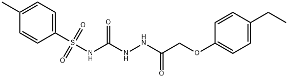 1-(2-(4-ETHYLPHENOXY)ACETYL)-4-((4-METHYLPHENYL)SULFONYL)SEMICARBAZIDE 结构式