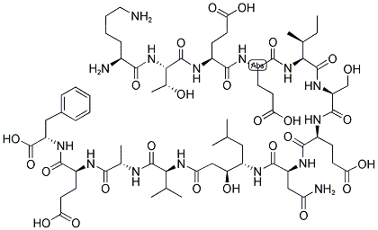 H-LYS-THR-GLU-GLU-ILE-SER-GLU-ASN-STA-VAL-ALA-GLU-PHE-OH 结构式