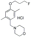 2,5-DIMETHYL-4-(MORPHOLINOMETHYL)PHENYL 3-FLUOROPROPYL ETHER HYDROCHLORIDE 结构式