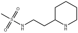 N-[2-(哌啶-2-基)乙基]甲磺酰胺 结构式