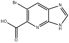 6-溴-3H-咪唑并[4,5-B]吡啶-5-羧酸 结构式