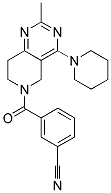 3-[(2-Methyl-4-piperidin-1-yl-7,8-dihydropyrido[4,3-d]pyrimidin-6(5H)-yl)carbonyl]benzonitrile 结构式
