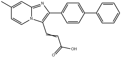 3-(2-BIPHENYL-4-YL-7-METHYL-IMIDAZO[1,2-A]PYRIDIN-3-YL)-ACRYLIC ACID 结构式