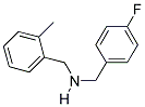 1-(4-FLUOROPHENYL)-N-(2-METHYLBENZYL)METHANAMINE 结构式