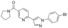 2-[1-(4-Bromophenyl)-1H-pyrazol-4-yl]-5-(pyrrolidin-1-ylcarbonyl)pyridine 结构式