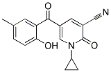 1-CYCLOPROPYL-5-(2-HYDROXY-5-METHYL-BENZOYL)-2-OXO-1,2-DIHYDRO-PYRIDINE-3-CARBONITRILE 结构式