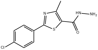 2-(4-CHLOROPHENYL)-4-METHYL-1,3-THIAZOLE-5-CARBOHYDRAZIDE 结构式