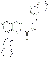 8-Benzofuran-2-yl-[1,6]naphthyridine-2-carboxylic acid [2-(1H-indol-3-yl)-ethyl]-amide 结构式