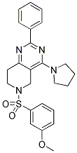 6-(3-METHOXY-BENZENESULFONYL)-2-PHENYL-4-PYRROLIDIN-1-YL-5,6,7,8-TETRAHYDRO-PYRIDO[4,3-D]PYRIMIDINE 结构式