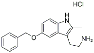 2-[5-(BENZYLOXY)-2-METHYL-1H-INDOL-3-YL]ETHANAMINE HYDROCHLORIDE 结构式