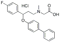 N-[(3R)-3-([1,1'-联苯]-4-基氧)-3-(4-氟苯基)丙基]-N-甲基甘氨酸盐酸盐 结构式