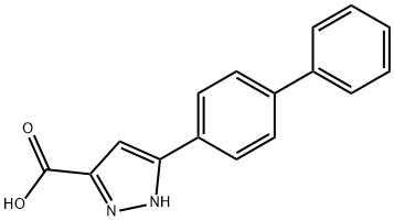 5-联苯-4-基-1H-吡唑-3-羧酸 结构式