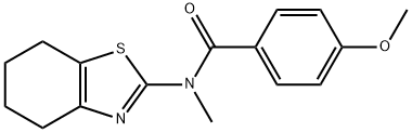 4-METHOXY-N-METHYL-N-(4,5,6,7-TETRAHYDRO-1,3-BENZOTHIAZOL-2-YL)BENZENECARBOXAMIDE 结构式