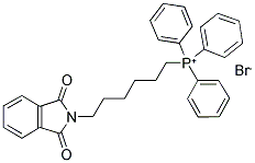 (6-邻苯二甲酰亚胺己基)三苯基溴化磷 结构式