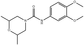 N-(3,4-DIMETHOXYPHENYL)-2,6-DIMETHYL-4-MORPHOLINECARBOXAMIDE 结构式