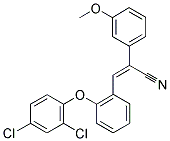 (Z)-3-[2-(2,4-DICHLOROPHENOXY)PHENYL]-2-(3-METHOXYPHENYL)-2-PROPENENITRILE 结构式