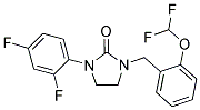 1-[2-(DIFLUOROMETHOXY)BENZYL]-3-(2,4-DIFLUOROPHENYL)IMIDAZOLIDIN-2-ONE 结构式