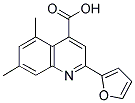 2-(2-FURYL)-5,7-DIMETHYLQUINOLINE-4-CARBOXYLIC ACID 结构式