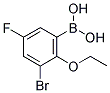 3-BROMO-2-ETHOXY-5-FLUOROPHENYLBORONIC ACID 结构式