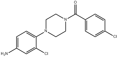 [4-(4-AMINO-2-CHLORO-PHENYL)-PIPERAZIN-1-YL]-(4-CHLORO-PHENYL)-METHANONE 结构式