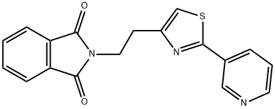 2-(2-[2-(3-PYRIDINYL)-1,3-THIAZOL-4-YL]ETHYL)-1H-ISOINDOLE-1,3(2H)-DIONE 结构式