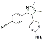 4-[1-(4-AMINO-PHENYL)-4,5-DIMETHYL-1H-IMIDAZOL-2-YL]-BENZONITRILE 结构式