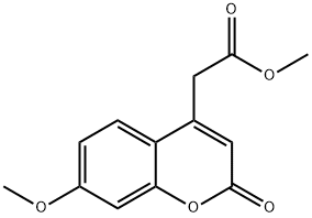 (7-甲氧基-2-氧代-2H-苯并吡喃-4-基)乙酸甲酯 结构式