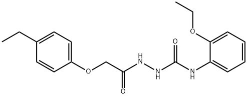 1-(2-(4-ETHYLPHENOXY)ACETYL)-4-(2-ETHOXYPHENYL)SEMICARBAZIDE 结构式