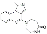 1-(1-METHYLIMIDAZO[1,5-A]QUINOXALIN-4-YL)-1,4-DIAZEPAN-5-ONE 结构式