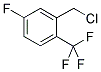 2-TRIFLUOROMETHYL-5-FLUOROBENZYL CHLORIDE 结构式