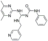 N-{(1Z)-[(4,6-DIMETHYLPYRIMIDIN-2-YL)AMINO][(PYRIDIN-3-YLMETHYL)AMINO]METHYLENE}-N'-PHENYLUREA 结构式