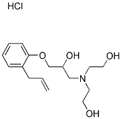 1-(2-ALLYLPHENOXY)-3-[BIS(2-HYDROXYETHYL)AMINO]PROPAN-2-OL HYDROCHLORIDE 结构式