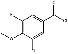 3-CHLORO-5-FLUORO-4-METHOXYBENZOYL CHLORIDE 结构式