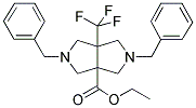 2,5-DIBENZYL-6A-TRIFLUOROMETHYL-HEXAHYDRO-PYRROLO[3,4-C]PYRROLE-3A-CARBOXYLIC ACID ETHYL ESTER 结构式