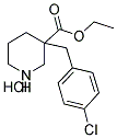 3-(4-氯苄基)哌啶-3-羧酸乙酯盐酸盐 结构式