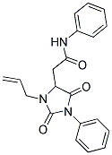 2-(3-Allyl-2,5-dioxo-1-phenylimidazolidin-4-yl)-N-phenylacetamide 结构式