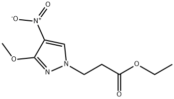 3-(3-甲氧基-4-硝基-1H-吡唑-1-基)丙酸乙酯 结构式