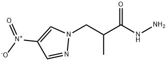2-METHYL-3-(4-NITRO-PYRAZOL-1-YL)-PROPIONIC ACID HYDRAZIDE 结构式