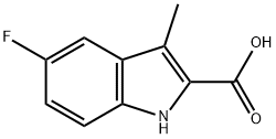 5-氟-3-甲基-1H-吲哚-2-羧酸 结构式