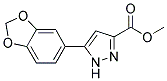 5-BENZO[1,3]DIOXOL-5-YL-1 H-PYRAZOLE-3-CARBOXYLIC ACID METHYL ESTER 结构式