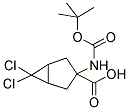3-TERT-BUTOXYCARBONYLAMINO-6,6-DICHLORO-BICYCLO[3.1.0]HEXANE-3-CARBOXYLIC ACID 结构式