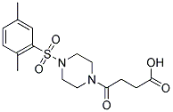 4-[4-[(2,5-DIMETHYLPHENYL)SULFONYL]PIPERAZIN-1-YL]-4-OXOBUTANOIC ACID 结构式